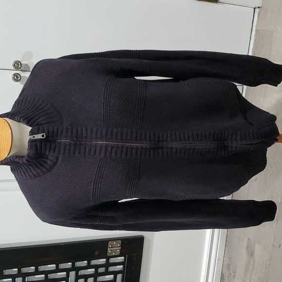 Boston Traders Men's Sherpa-Lined Full Zip Sweater Jacket Size Medium - Picture 1 of 10